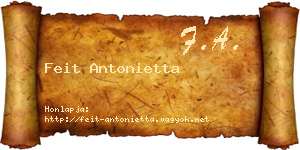Feit Antonietta névjegykártya